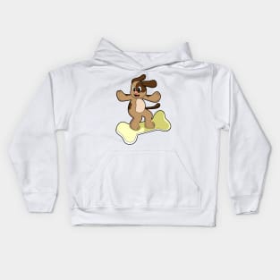 Dog with Bone Kids Hoodie